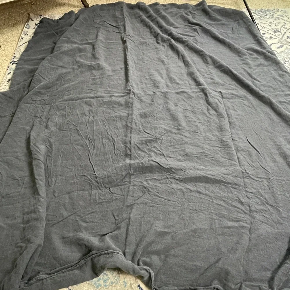Silk & Snow Linen Duvet Cover Full Queen Grey Very Good European‎ Flax Portugal